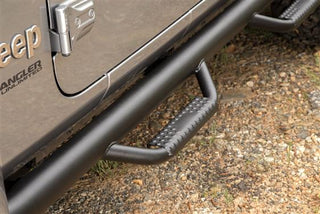 Rugged Ridge Spartan Nerf Bar Kit Textured Black 2018-21  Jeep Wrangler JL 4 Door