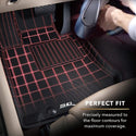 2007-18 Jeep Wrangler JKU 3D MAXpider All-Weather Floor Mats Custom Fit Car Floor Liners, Kagu Series (1st & 2nd Row, Black)