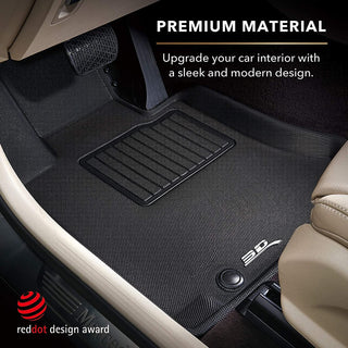 2007-18 Jeep Wrangler JKU 3D MAXpider All-Weather Floor Mats Custom Fit Car Floor Liners, Kagu Series (1st & 2nd Row, Black)
