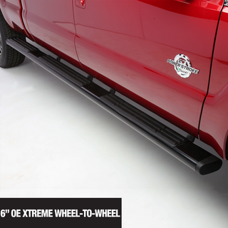 Go Rhino - 660104B - 6in OE Xtreme Wheel-to-Wheel SideSteps - 104in Long - Black Powder Coat -Bars Only